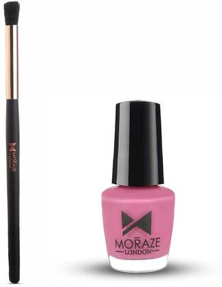 MORAZE Combo Pack Of Mini Nail Polish With Makeup Brush