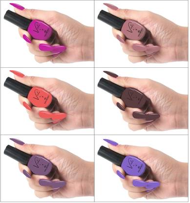 VUTO Trendy Quick-drying, Long-Lasting | Chip resistance, Gel Based Nail Polish Combo Multicolor 7