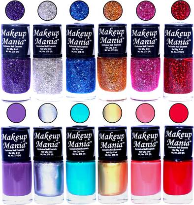 makeupmania Exclusive Nail Polish Set of 12 Pcs. Multicolor MM-92