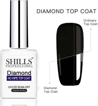 Shills Professional UV LED Soak Off No Wipe Diamond Top Coat Top Coat
