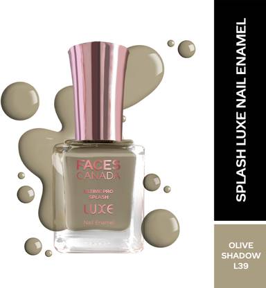 FACES CANADA Ultime Pro Splash Luxe Nail Enamel | Glossy Finish | Quick Drying Olive Shadow (L39)