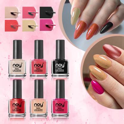 NOY Nail Paints Box Explore Your Shiny Finish Nails With Nail Polish Combo pack Multicolor