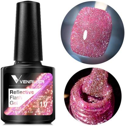 VENALISA 7.5ml Reflective Glitter Gel Polish Glow In Dark Shiny Disco gel Nail Polish BD10