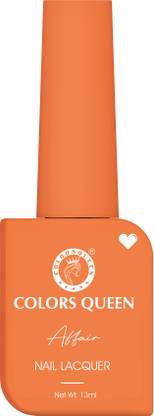 COLORS QUEEN Affair Matte Nail Lacquer, Chip Resisting, Long Lasting & Quick Dry Nail Polish 06 -Tangy Sun Set