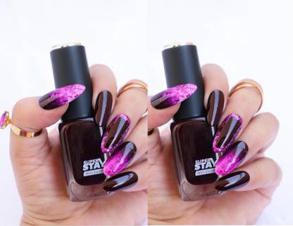 REIMICHI New Super Stay Quick-dry Formula Smooth & Perfect Deep Purple Nail Polish Set DEEP PURPLE