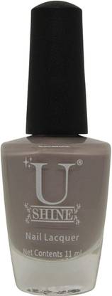 Ushine Dress me Nude |Violet Grey |11ml|No Paraben, Nail Yellowing, Chipping & Cracking Violet Grey Glossy