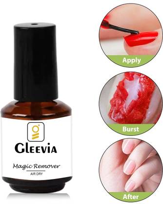 Gleevia Magic Nail Polish Remover, Remove Gel Nail Polish Easily In 2-3 Minutes 15ml Transparent