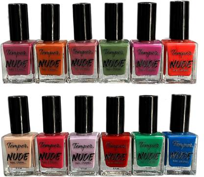 TEMPER Matte Finish nail Polish combo pack Unique Nail Paint (10ML Each) Multi Color