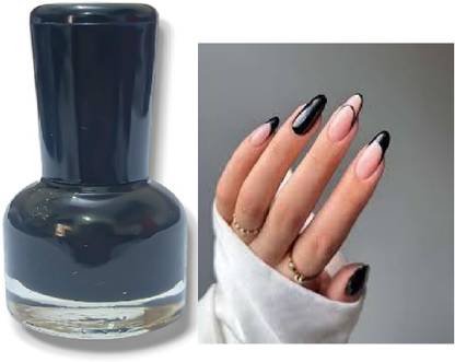 Luipui BEST BLACK NAIL POLISH BEST FOR WOMEN PACK OF 1 BLACK