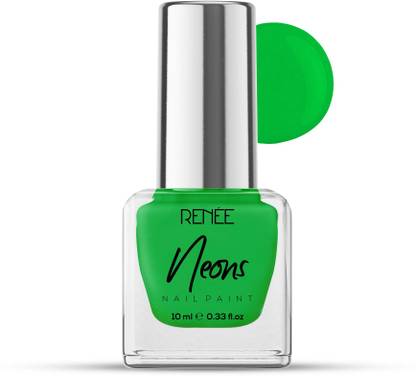 Renee Neons Nail Paint | Quick Drying, Chip Resisting Formula with High Glossy Shine Green Gush