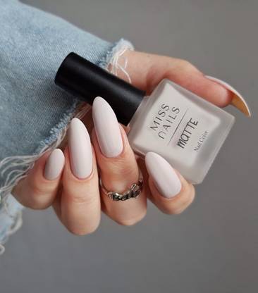 Miss Nails Matte Nail Paint MT04 JADE ROSE White