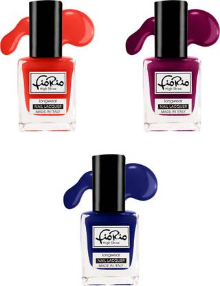 Fiorio High Shine Longwear Nail Lacquer Shade 268, 269 & 270 Multicolor