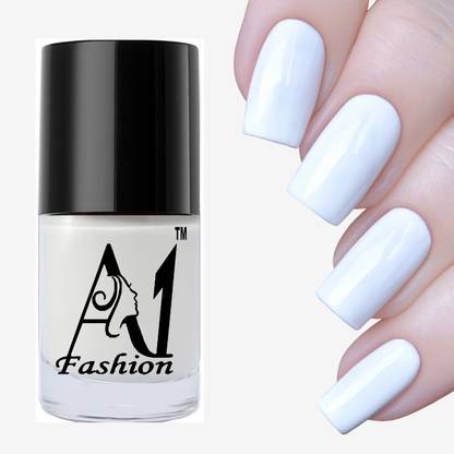 A1Fashion New Pastel HD Shine Color WHITE Nail Polish WHITE