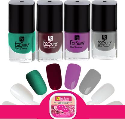 ForSure Trendy Premium Quick Dry Gel Nail Polish Nail Art Combo Pack (5ml Each)