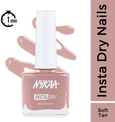 NYKAA Insta Dry Fast Drying Nail Polish Flax Feed 346 Soft Tan(9ml) Soft Tan