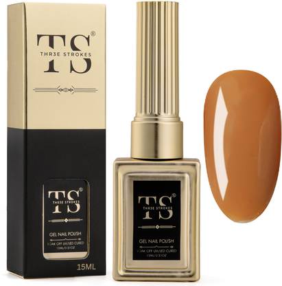 THR3E STROKES Gel Nail Polish UV | Long Lasting, High Gloss, Hema-Free for Nail Art | 79 - Clay Brown (UV Lamp Needed)