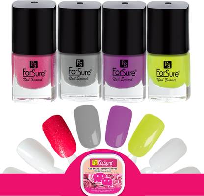 ForSure Trendy Premium Quick Dry Gel Nail Polish Nail Art Combo Pack (5ml Each)