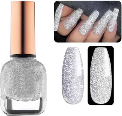 GABBU New Quick Drying, Glittery Finish, Long Lasting Silver giliter