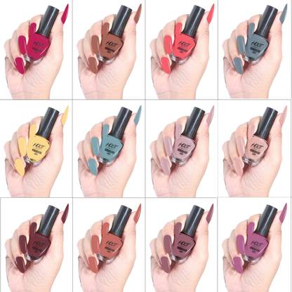 HOOT Glossy Finish Nail Paint | Long lasting, Quick Dry Paint With Chip Resistant | 12 Different Vibrant Kit