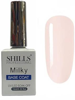 Shills Professional Uv Led Soak Off Milky Base Coat Gel Polish Purple 15 Ml Milky Base 002