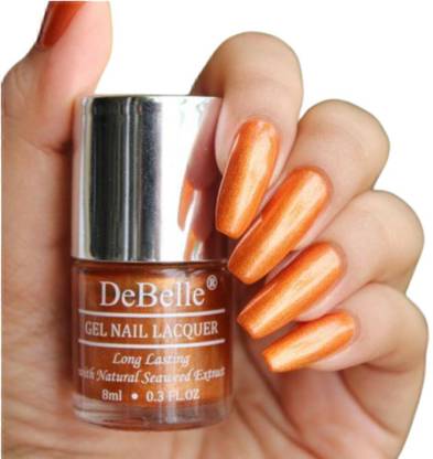 DeBelle Gel Nail Lacquer (Amber with Copper Glitter) Aurora