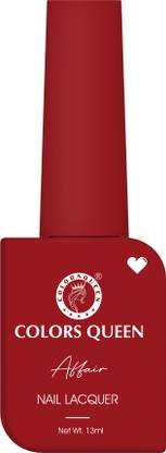 COLORS QUEEN Affair Matte Nail Lacquer, Chip Resisting, Long Lasting & Quick Dry Nail Polish 16 - Mexican Red
