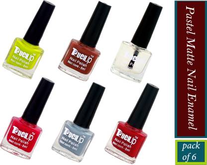 touchup Pastel Matte Nail Enamel, Set of 6 Multicolor  (Pack of 6) at Rs. 84