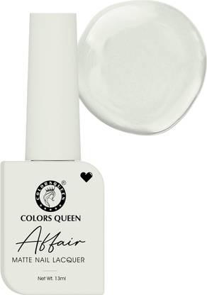 COLORS QUEEN Affair Matte Nail Lacquer, Chip Resisting, Long Lasting & Quick Dry Nail Polish 62 - Pour Ivory