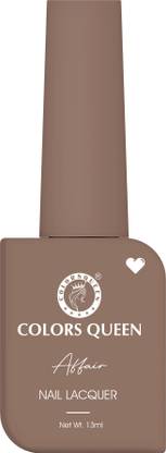 COLORS QUEEN Affair Matte Nail Lacquer, Chip Resisting, Long Lasting & Quick Dry Nail Polish 49 - Nut Pudding