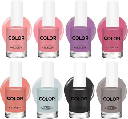 MYEONG HD Shine Pastel Color long-lasting stay Nail Polish Combo Set Multicolor