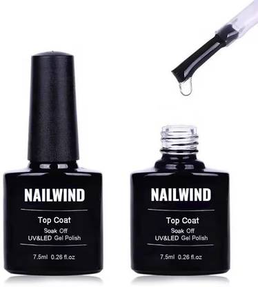 RUBY FACE Soak Off UV LED Gel Nail Polish No Wipe Top Coat Quick Drying, Long Lasting, 7.5ml