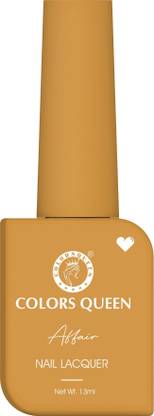 COLORS QUEEN Affair Matte Nail Lacquer, Chip Resisting, Long Lasting & Quick Dry Nail Polish 48 - Golden Goddess
