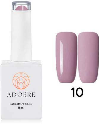 Adoere Gel Nail Polish | Soak off UV Led Gel Polish for Nail Art | Shade - 10