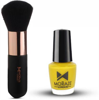 MORAZE Combo Pack Of Mini Nail Polish With Makeup Brush