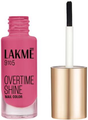Lakmé 9to5 Primer + Gloss Nail Colour Magenta Mix