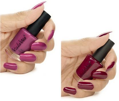 KALOBIO Pastel Nail Enamel - Rose Pink & Carmine KPS14/15