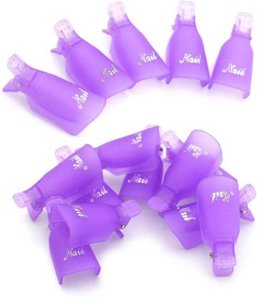 KIRA 10PC Plastic Acrylic Nail Art Soak Nail Soak Clips