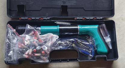 SKYBUCKET Rivet/Nail Shooting Machine with 50 Nails Manual Steel Nail Gun with 50 Nails for Cement Wall, Metal Pneumatic Cordless  Nailer
