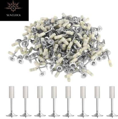 SUNCLOCK 7.3mm Nail Gun Manual Steel Nails, Round Nails 100 pcs Rivet , Nails for Concrete Nail Gun, Nails Wall Fastening Tool Rivet Cordless  Nailer