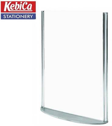Kebica 4x6 Clear Acrylic L Shape Display Stand Paper Holder and Sign Stand Menu Holder Trans Name Plate Holder