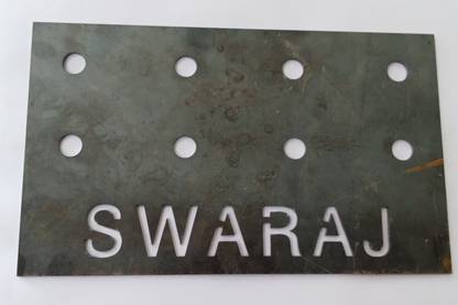 Swaraj Iron tractor plate Name Plate