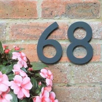 ARTBROINTERIORS Plastic Single Digit number plate Each 3cm Name Plate