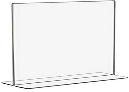 SUNDARAM Glass Acrylic Paper Stand 3mm T A4 horizontal Name Plate