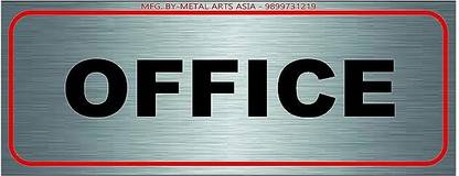 METALARTSASIA Stainless Steel OFFICE Multi Use Sign board Name Plate