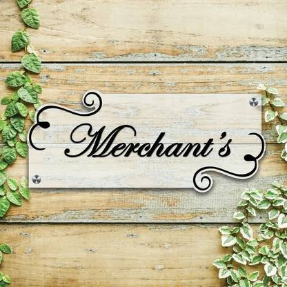 decorguruart Glass Elegant Name Plate – Frosted Acrylic – Home Name Plate Design Name Plate