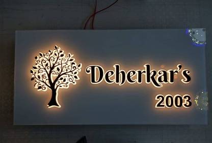 AK Enterprises Plastic Tree name pllates Name Plate