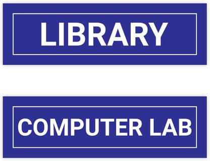SignsExpress Plastic Computer Lab and Library Room Name Plate Name Plate