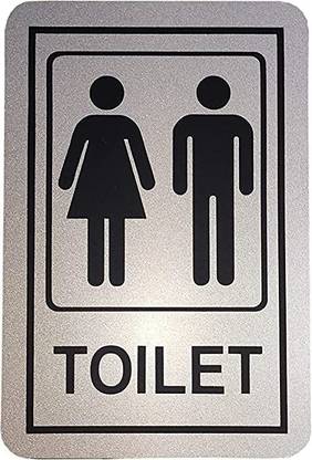 SIGNAGE AND BOARDS SOLUTION Click to open expanded view Toilet Name Plate Signage Board self Adhesive Emergency Sign