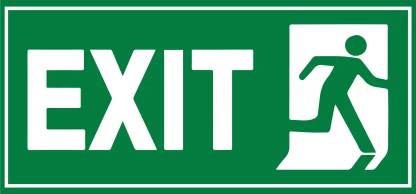 Ishanvi Enterprises Plastic Exit Sign Board for Office,Hotel And School Name Plate