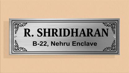 SEF Graphix Stainless Steel Border Name Plate